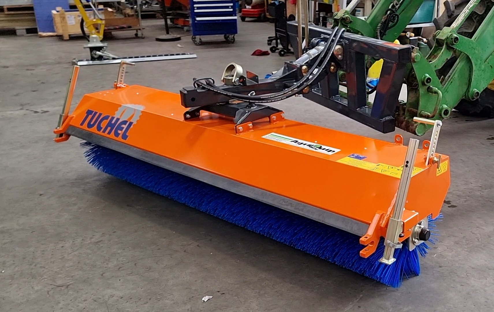 Euro Hitch QH Sweeper for sweeping feed and wintering barns