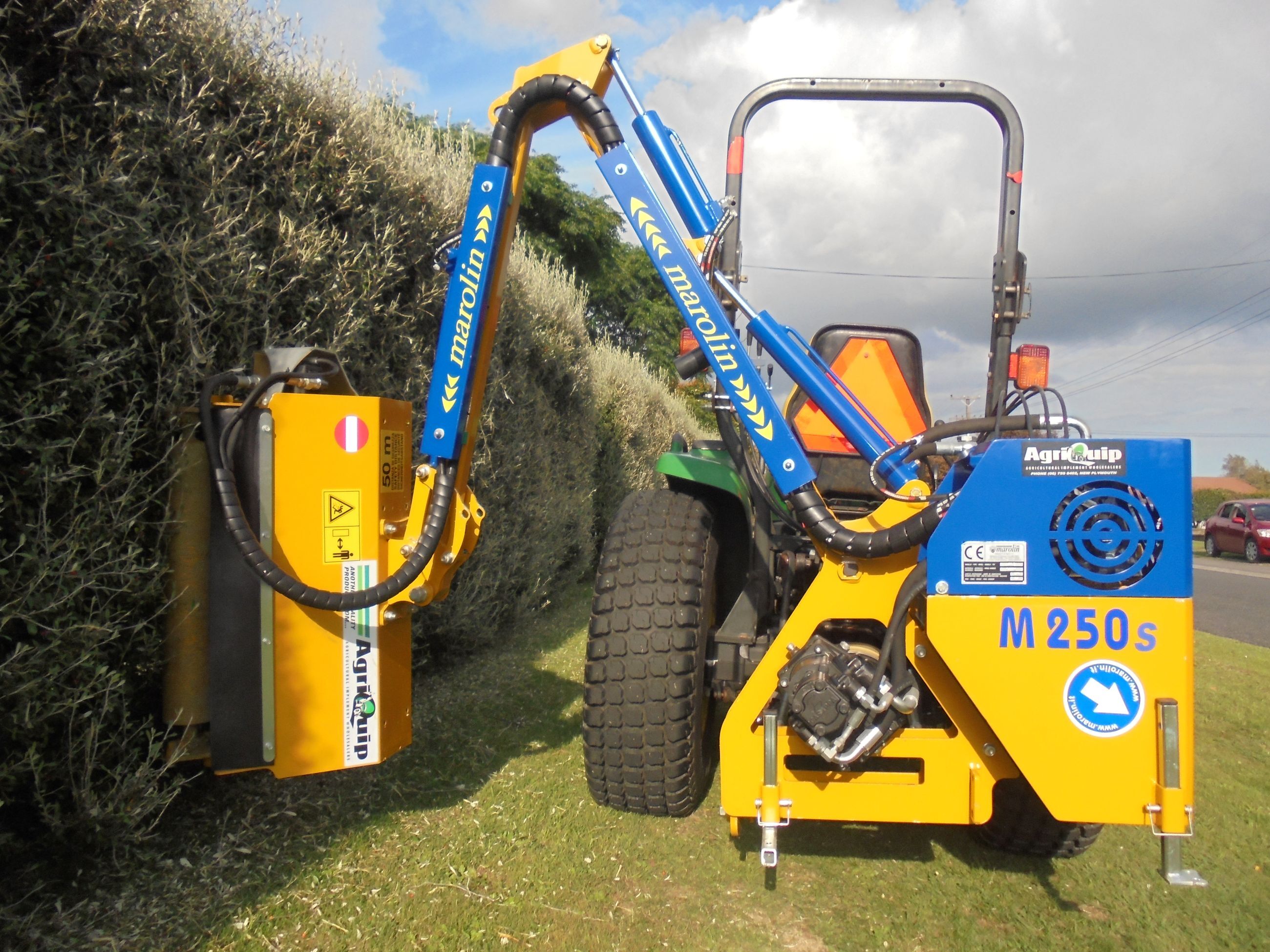 Marolin M250S Small Tractor Reach Arm Hedge Cutter Mulcher