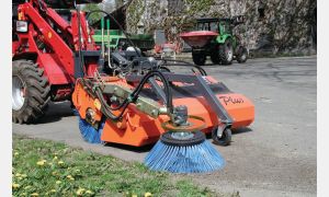 Tuchel Plus Model Sweeper Mounted on Telehandler