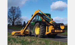 McConnel PA5600 Reachmower mowing grass