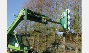 Spearhead Quad Saw Attachment on Telehandler