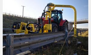 Barrier Mower working hard