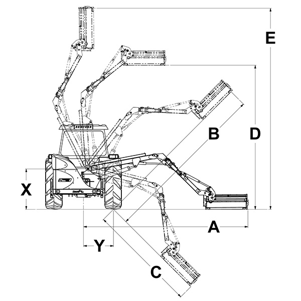 Falcon Evo Reach Dimensions Key
