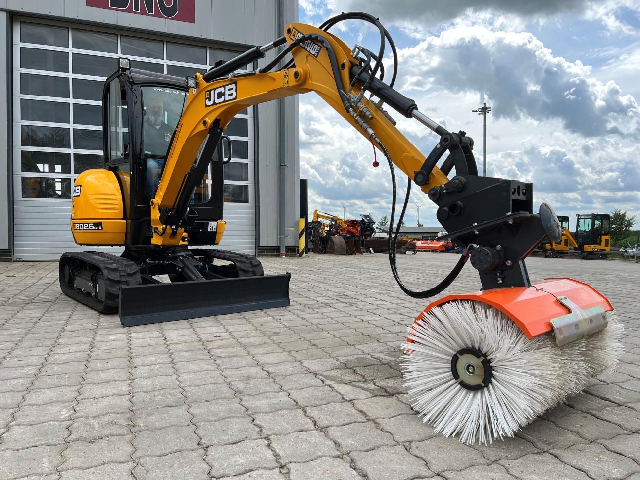 Excavator broom sweeper