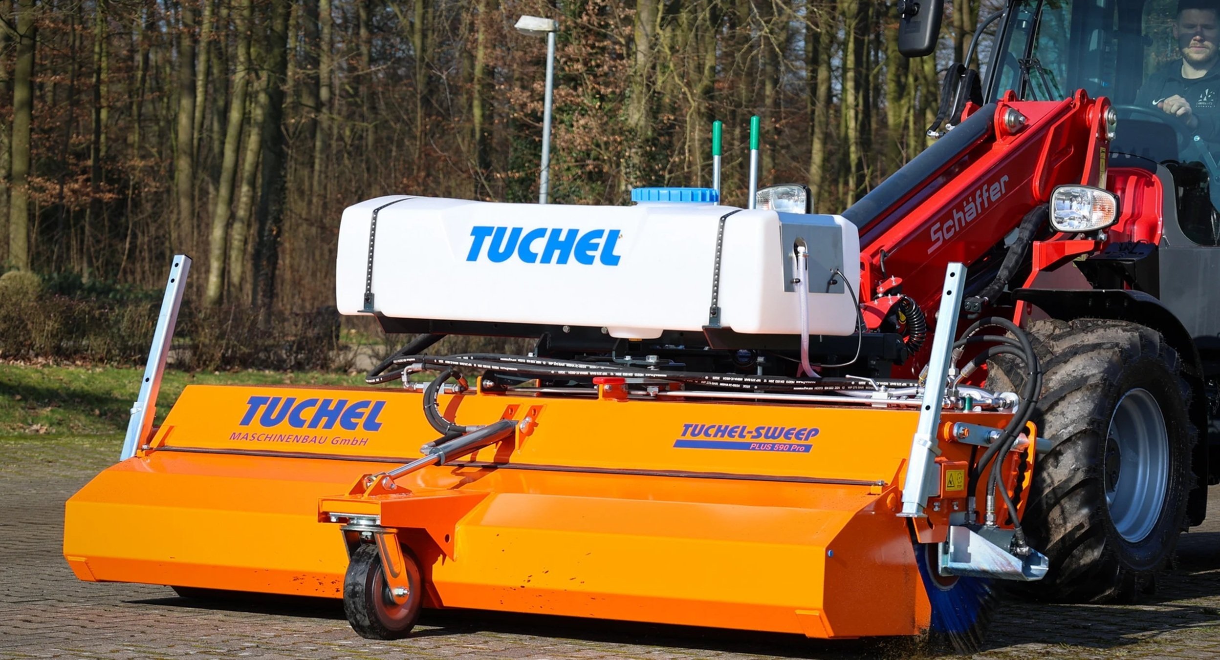 Hydraulic FEL rotary brush sweeper