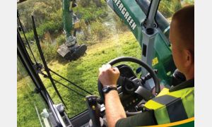 View from inside the TWIGA SPV operators cab