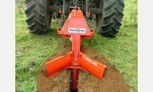 TM150 Auger Style Trencher in action - 3 Point Linkage.