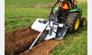 TN548 Chain Trencher in action