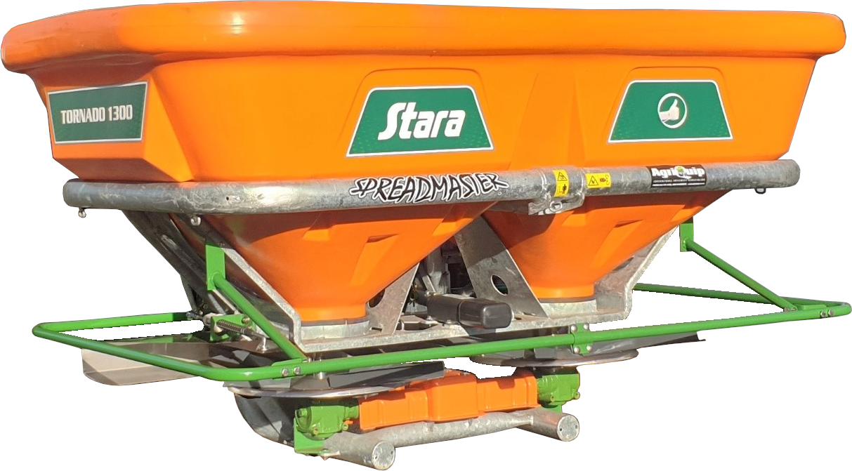 Accurate twin tractor spreader 3 point linkage