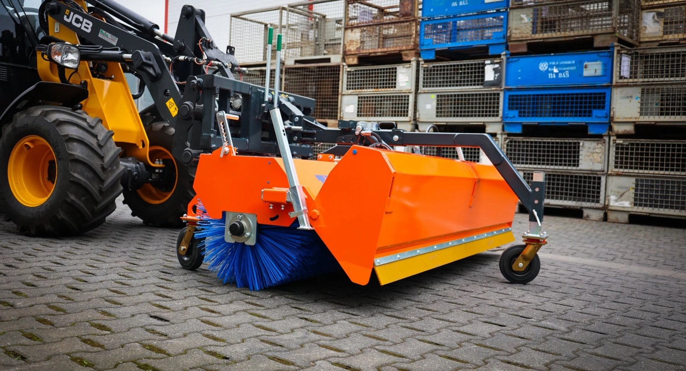 Eco Pro Quick Euro Hitch FEL Mount Broom Sweeper